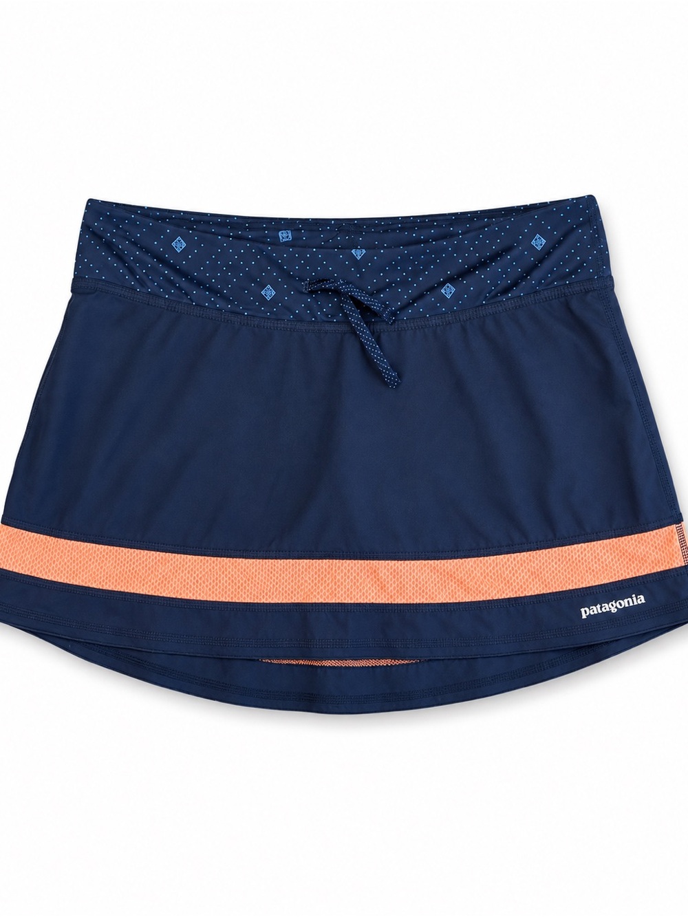 Patagonia Women’s Athletic Skort – Navy Blue & Coral